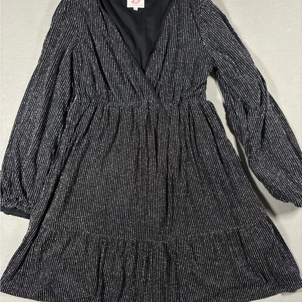 Victoria Dunn Black Dress with Silver Accents